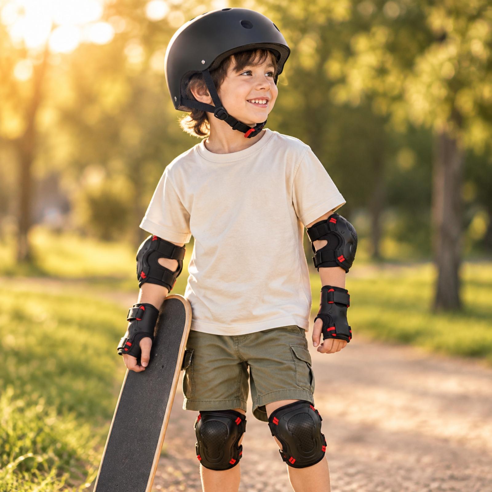 Scooter Helmet Set - ABS hard-shell skatehelm met kniebeschermers, elleboogbeschermers