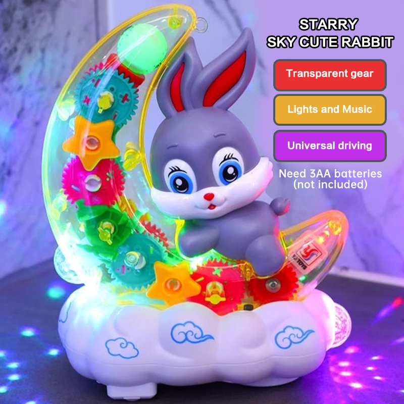 Scooter Electric - Moon Rabbit elektrische speelgoedscooter met transparant